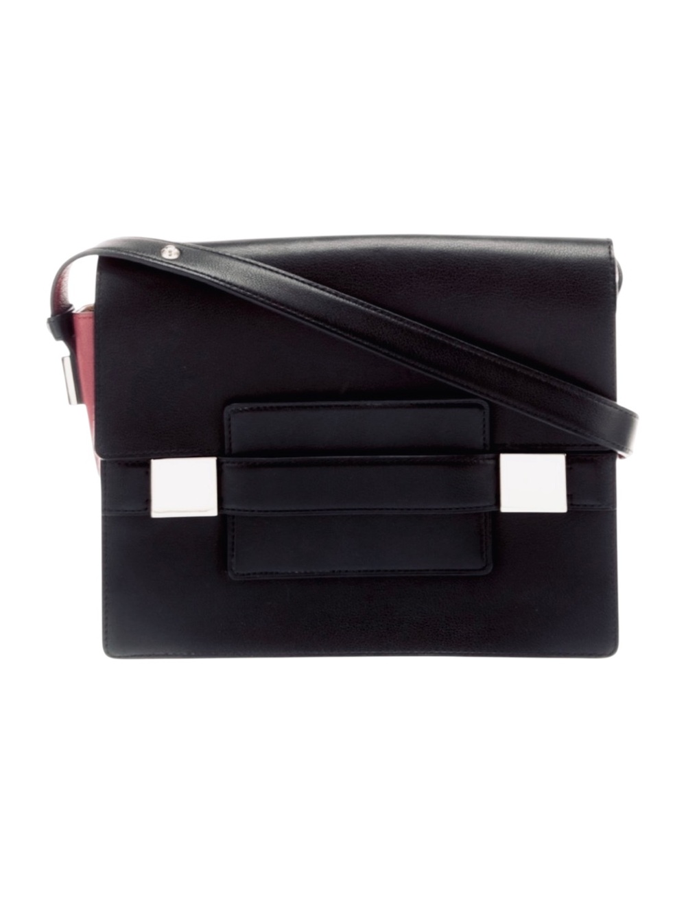 Delvaux Ltd Ed Madame PM Noir/Framboise w Mirror & Original Certification